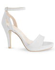 Zapatillas Blanco Mujer Tacón Delgado Punta Abierta Casual Moda 2630092