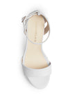 Zapatillas Blanco Mujer Tacón Delgado Punta Abierta Casual Moda 2630092