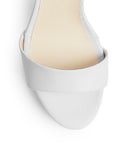 Zapatillas Blanco Mujer Tacón Delgado Punta Abierta Casual Moda 2630092