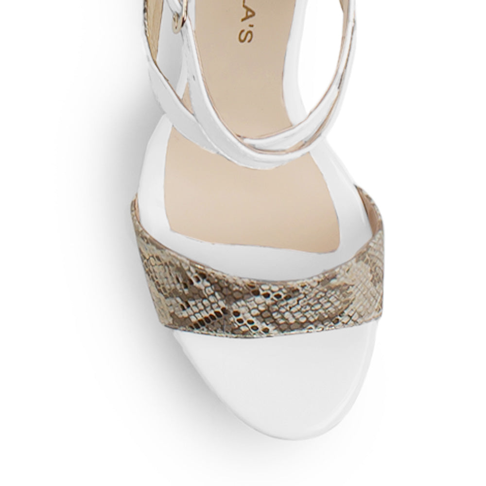 Zapatilla Beige Dama Punta Abierta Correa Cruzada Moda 2630097
