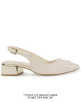 Zapatilla Beige Mujer Tacon Bajo Puntal Moda Elegante Casual 4220059
