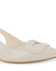 Zapatilla Beige Mujer Tacon Bajo Puntal Moda Elegante Casual 4220059