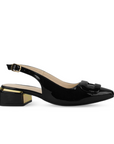 Zapatilla Negro Mujer Tacon Bajo Puntal Moda Elegante Casual 4220060