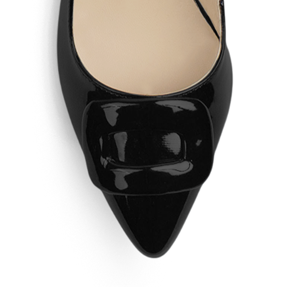 Zapatilla Negro Mujer Tacon Bajo Puntal Moda Elegante Casual 4220060