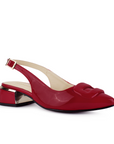Zapatilla Rojo Mujer Tacon Bajo Puntal Moda Elegante Casual 4220061