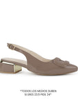 Zapatilla Cafe Mujer Tacon Bajo Puntal Moda Elegante Casual 4220062