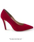 Zapatilla Rojo Puntal Dama Elegante Casual Mujer Tacon Delgado  4040431