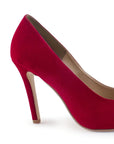 Zapatilla Rojo Puntal Dama Elegante Casual Mujer Tacon Delgado  4040431