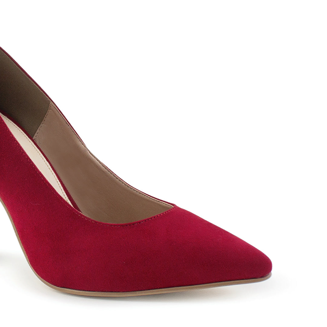 Zapatilla Rojo Puntal Dama Elegante Casual Mujer Tacon Delgado  4040431