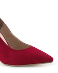 Zapatilla Rojo Puntal Dama Elegante Casual Mujer Tacon Delgado  4040431
