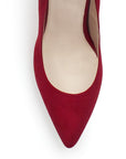Zapatilla Rojo Puntal Dama Elegante Casual Mujer Tacon Delgado  4040431