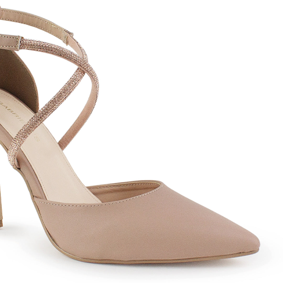 Zapatilla Maquillaje Stiletto Tacon Delgado Puntal Pulsera Brillos  4040659