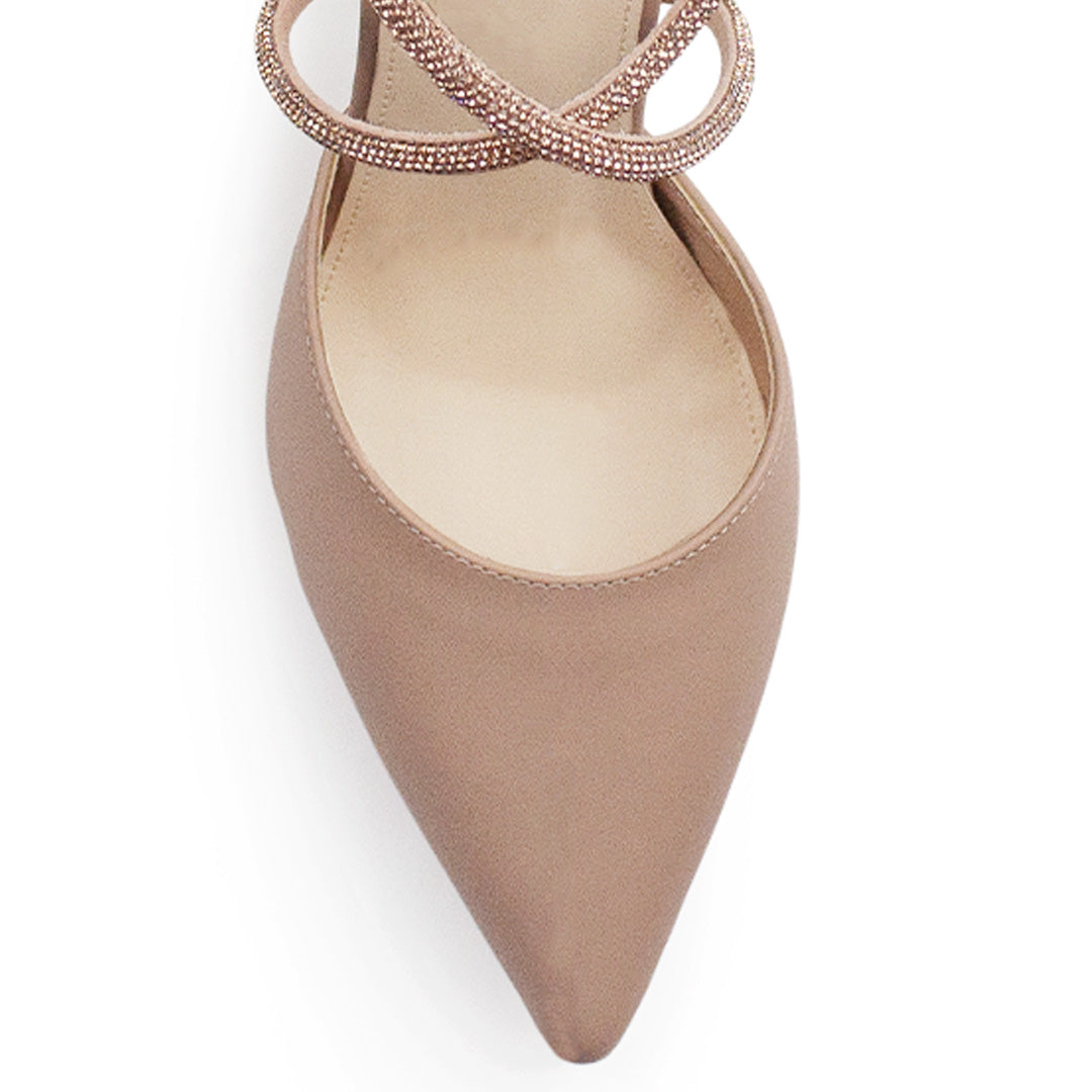 Zapatilla Maquillaje Stiletto Tacon Delgado Puntal Pulsera Brillos  4040659