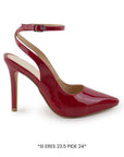 Zapatilla Rojo Formal Mujer Tacon Delgado Puntal Pulsera Moda 4040748