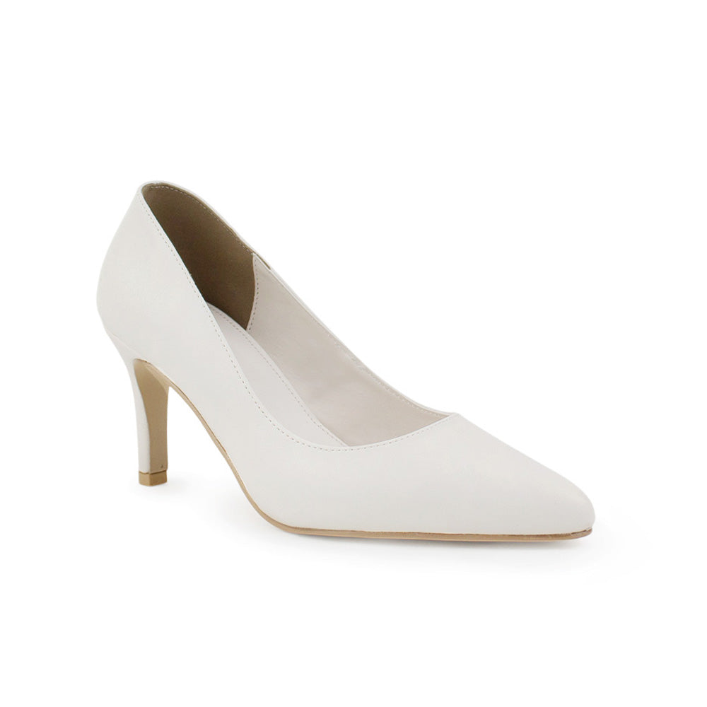 Zapatilla Beige Mujer Tacon Elegante Stiletto Moda Puntal Formal 4040754
