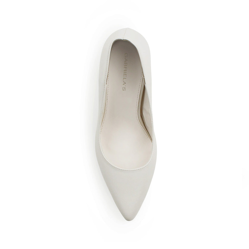 Zapatilla Beige Mujer Tacon Elegante Stiletto Moda Puntal Formal 4040754