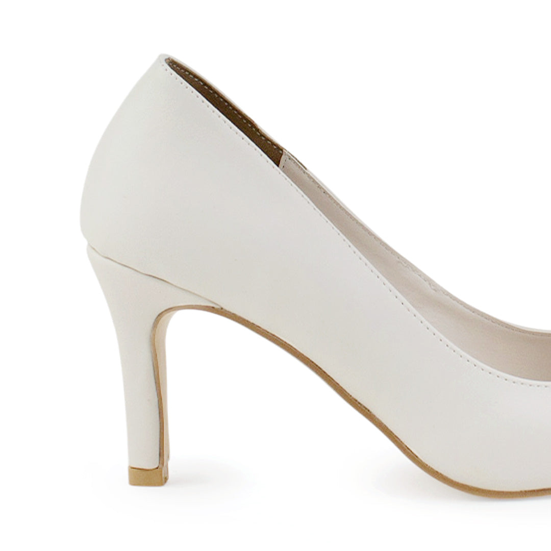 Zapatilla Beige Mujer Tacon Elegante Stiletto Moda Puntal Formal 4040754
