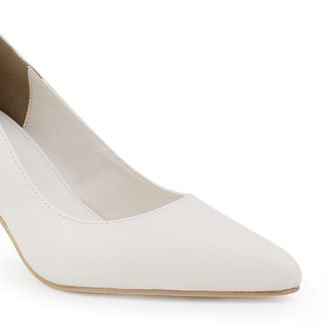 Zapatilla Beige Mujer Tacon Elegante Stiletto Moda Puntal Formal 4040754