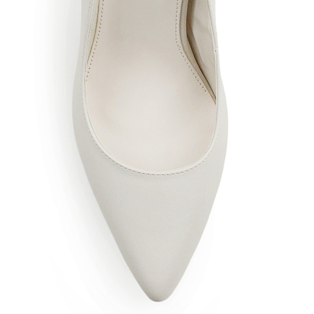 Zapatilla Beige Mujer Tacon Elegante Stiletto Moda Puntal Formal 4040754