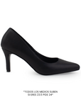 Zapatilla Negro Mujer Tacon Elegante Stiletto Moda Puntal Formal 4040756