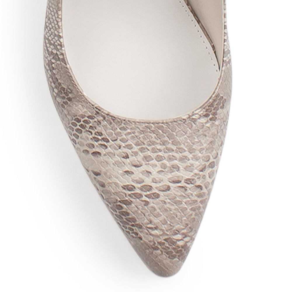 Zapatilla Beige Mujer Tacon Elegante Stiletto Moda Puntal Formal 4040762
