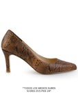 Zapatilla Cafe Mujer Tacon Elegante Stiletto Moda Puntal Formal 4040767