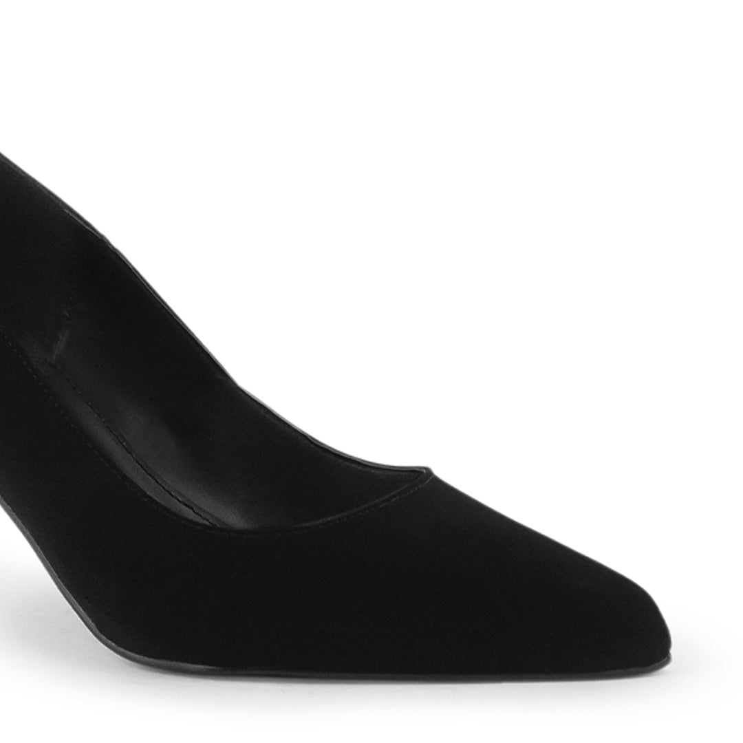 Zapatilla Negro Mujer Tacon Elegante Stiletto Moda Puntal Formal 4040773
