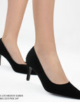 Zapatilla Negro Mujer Tacon Elegante Stiletto Moda Puntal Formal 4040773