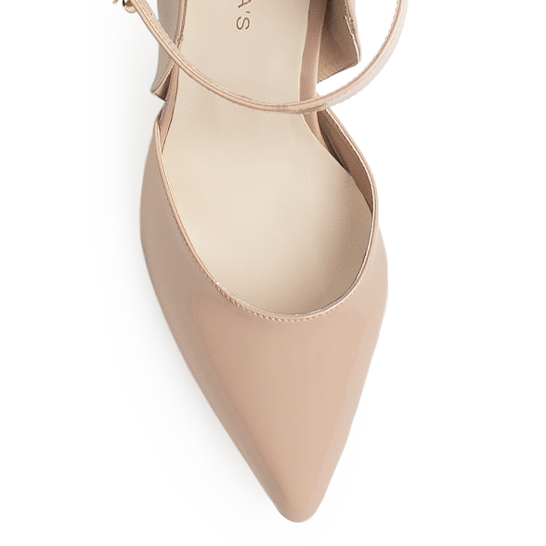 Zapatilla Maquillaje Mujer Estilo Puntal Elegante Tacón Delgado Pulsera 4040781