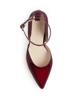 Zapatilla Vino Mujer Estilo Puntal Elegante Tacón Delgado Pulsera 4040784