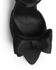 Zapatilla Negro Mujer Formal Tacon Delgado Moño Moda Elegante 4040800