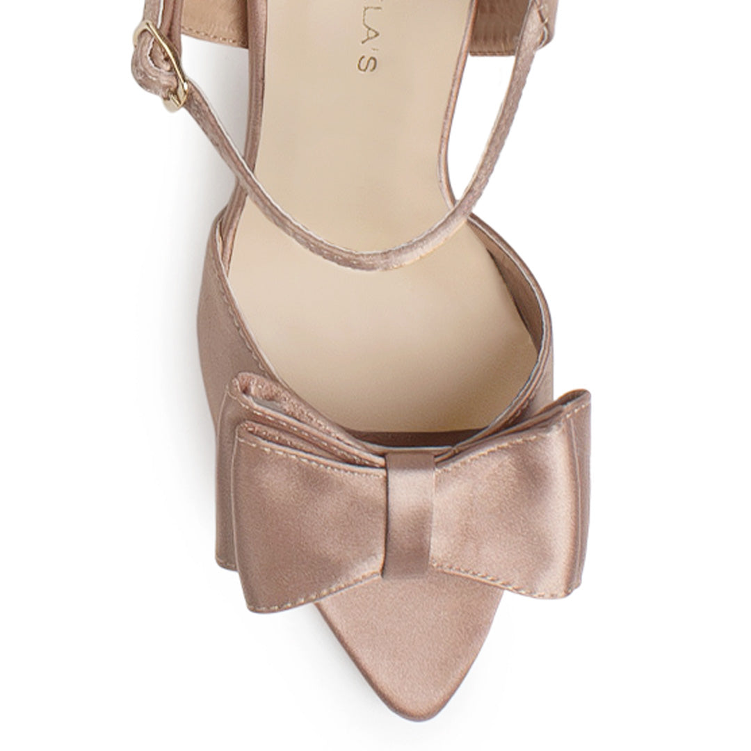 Zapatilla Maquillaje Mujer Formal Tacon Delgado Moño Moda Elegante 4040801