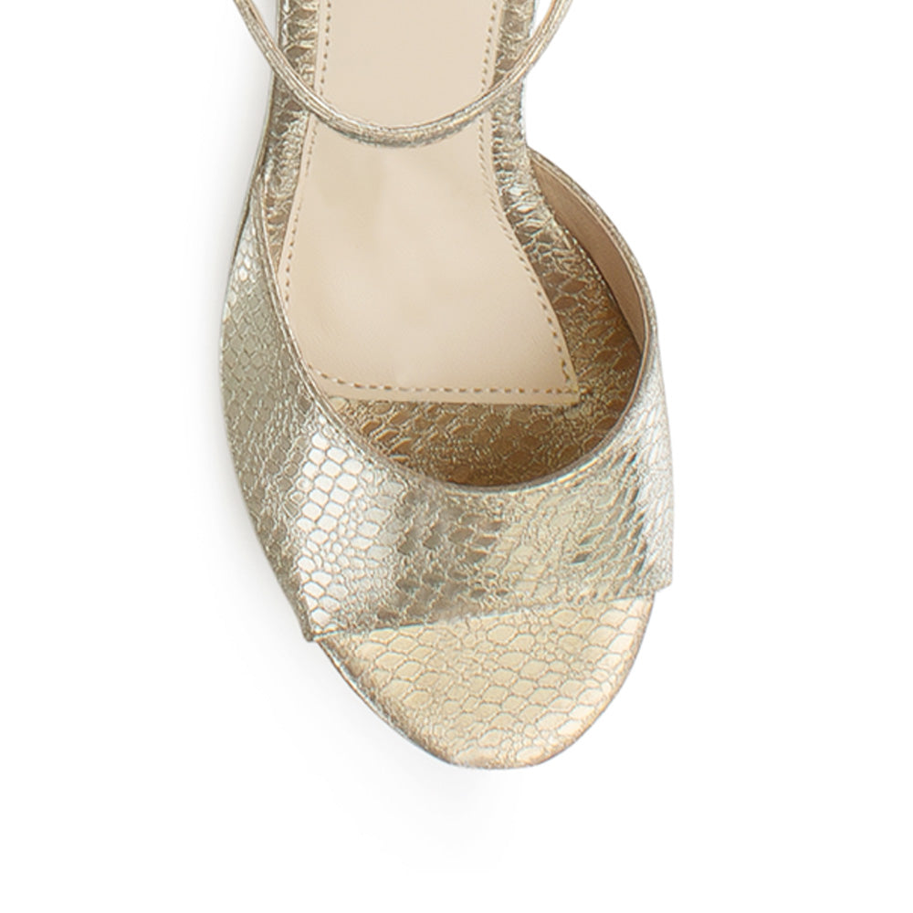 Zapatilla Oro Dama Moda Casual Plataforma Tacon Mediano Mujer 4040804