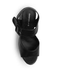 Zapatilla Negro Mujer Moda Elegante Hebilla Grande Moda Casual 4040808
