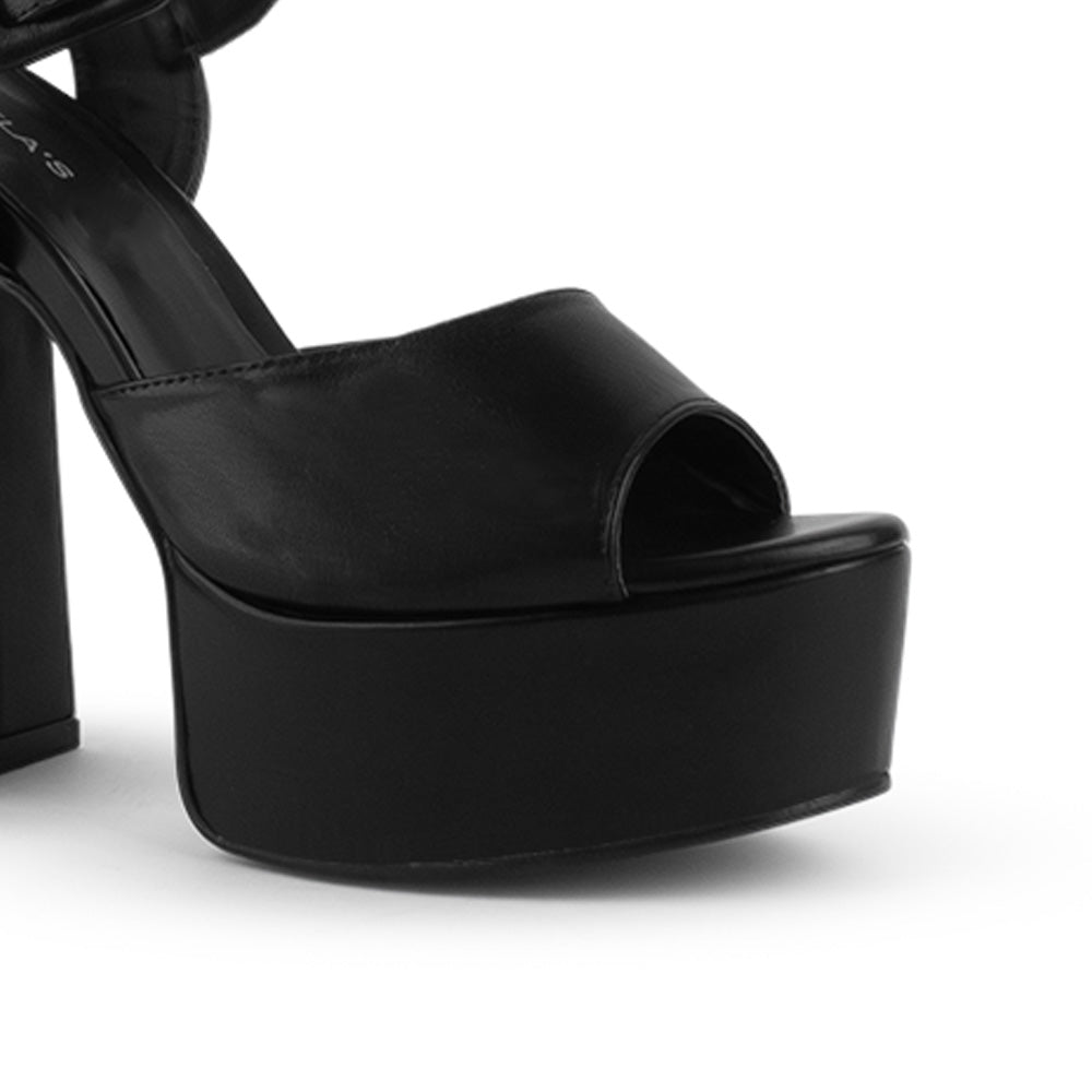 Zapatilla Negro Mujer Moda Elegante Hebilla Grande Moda Casual 4040808