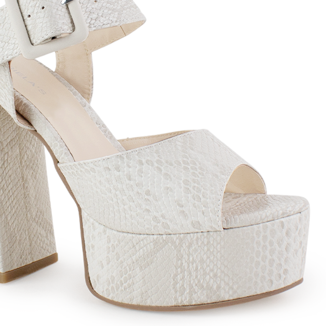 Zapatilla Beige Mujer Moda Elegante Hebilla Grande Moda Casual 4040812
