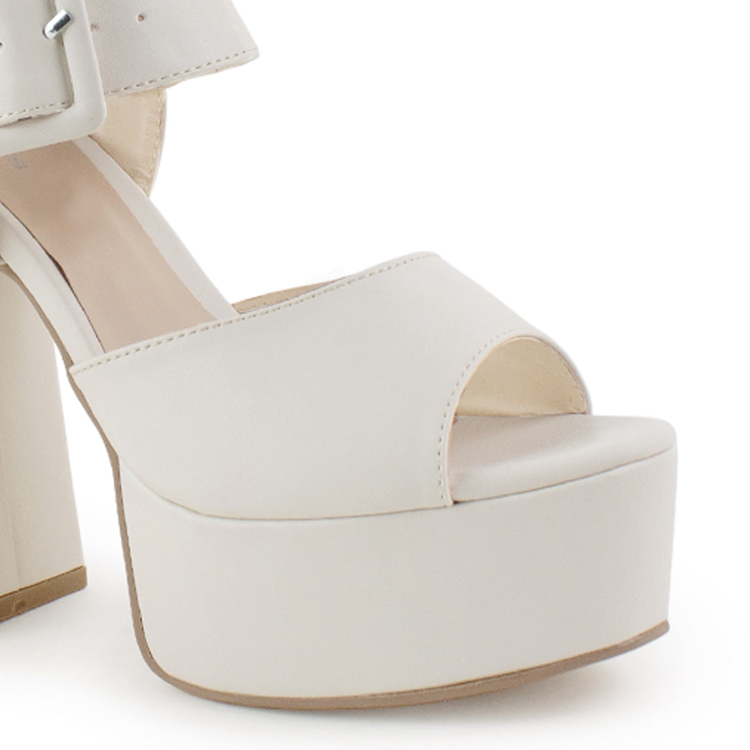 Zapatilla Beige Mujer Moda Elegante Hebilla Grande Moda Casual 4040813