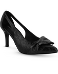 Zapatilla Negro Dama Tacon Delgado Puntal Fiesta Elegante 4040815
