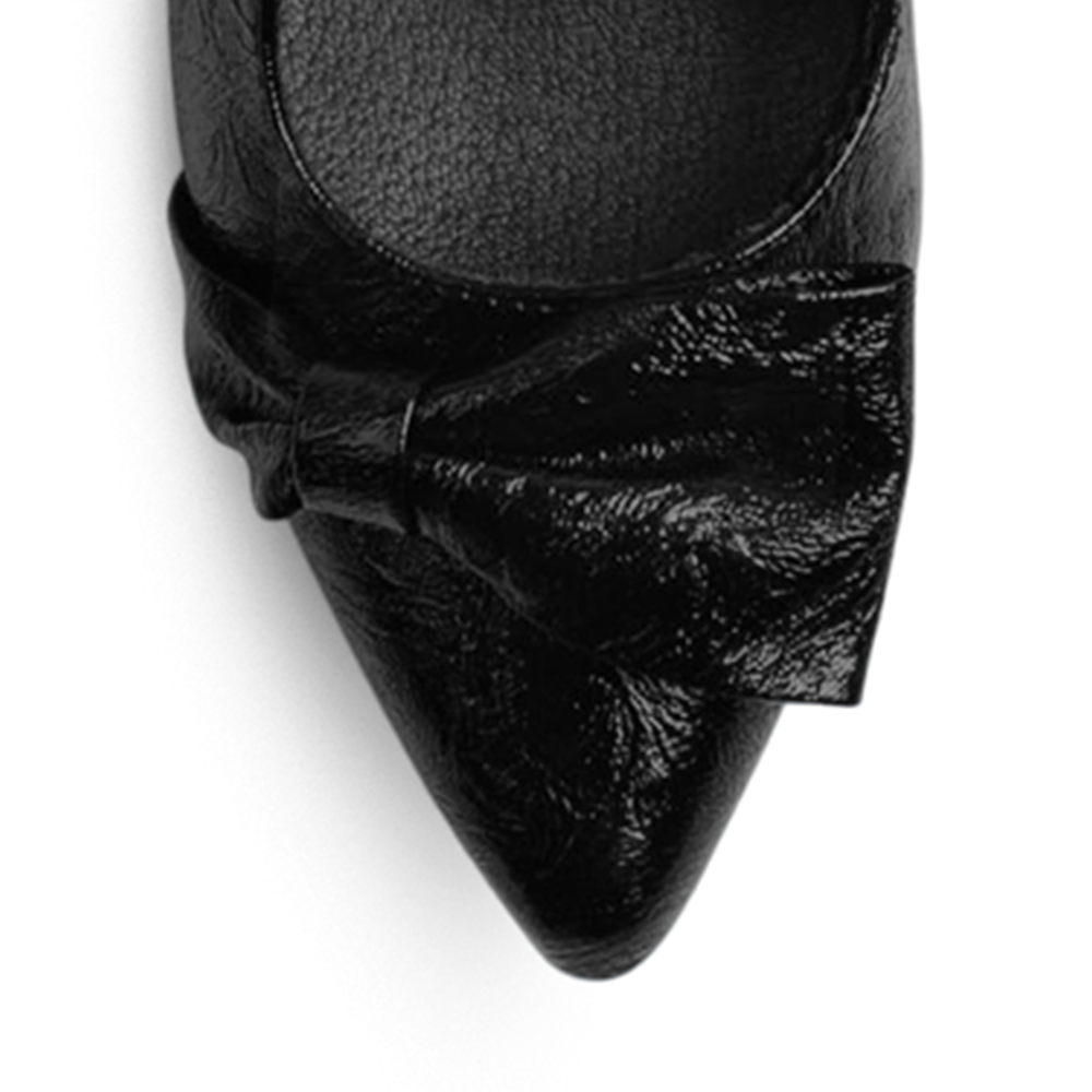 Zapatilla Negro Dama Tacon Delgado Puntal Fiesta Elegante 4040815
