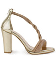 Zapatilla Oro Dama Fiesta Brillos Mujer Moda 4040825
