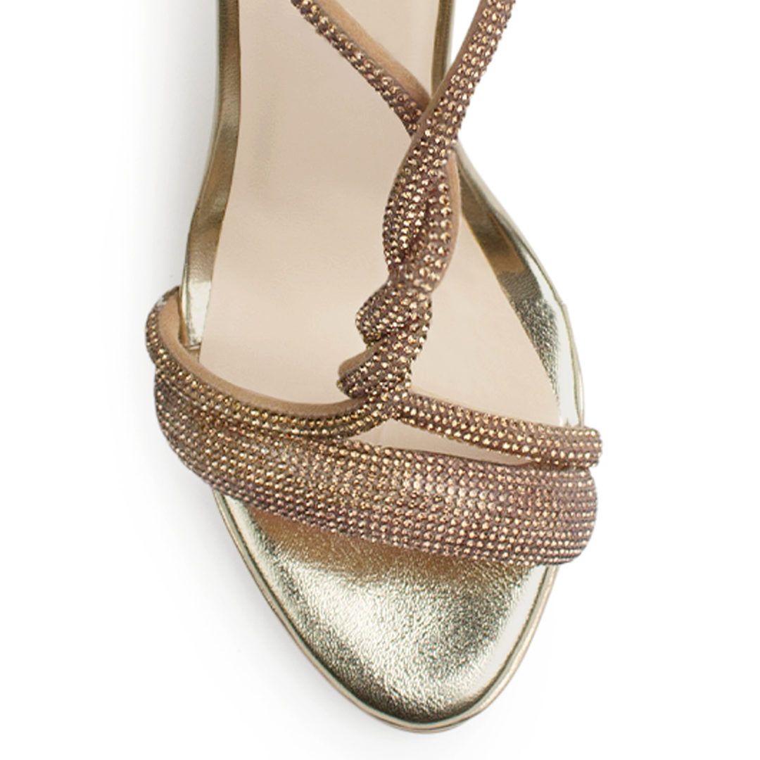 Zapatilla Oro Dama Fiesta Brillos Mujer Moda 4040825