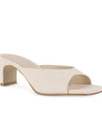 Zapatilla Beige Mujer Casual Tira Moda Elegante Tacon 4040836