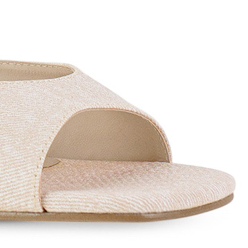 Zapatilla Beige Mujer Casual Tira Moda Elegante Tacon 4040836