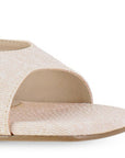 Zapatilla Beige Mujer Casual Tira Moda Elegante Tacon 4040836
