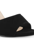Zapatilla Negro Mujer Elegante Pulsera Tacon Delgado Descubierta 4040849