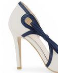 Zapatilla Beige Marino Mujer Elegante Stiletto Tacon Delgado Puntal Moda 4040874