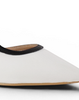 Zapatilla Beige Negro Mujer Elegante Stiletto Tacon Delgado Puntal Moda 4040875