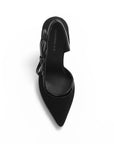 Zapatilla Negro Mujer Elegante Stiletto Tacon Delgado Puntal Moda 4040879