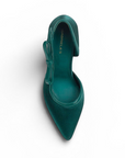 Zapatilla Verde Mujer Elegante Stiletto Tacon Delgado Puntal Moda 4040880
