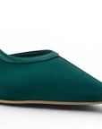 Zapatilla Verde Mujer Elegante Stiletto Tacon Delgado Puntal Moda 4040880
